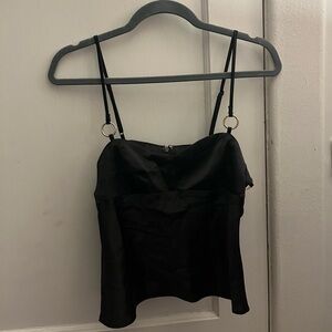 Urban Outfitters Silence + Noise Black Strapless Cutout Top
